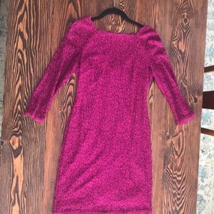 Adrianna papell 3/4 sleeve lace sheath